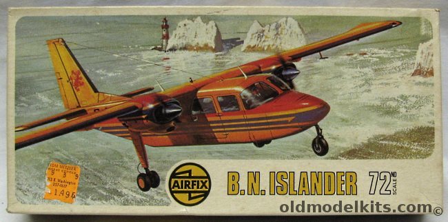 Airfix 1/72 Britten-Norman Bn.2 Islander (BN-2) - Aurigny Air Service, 02041-7 plastic model kit